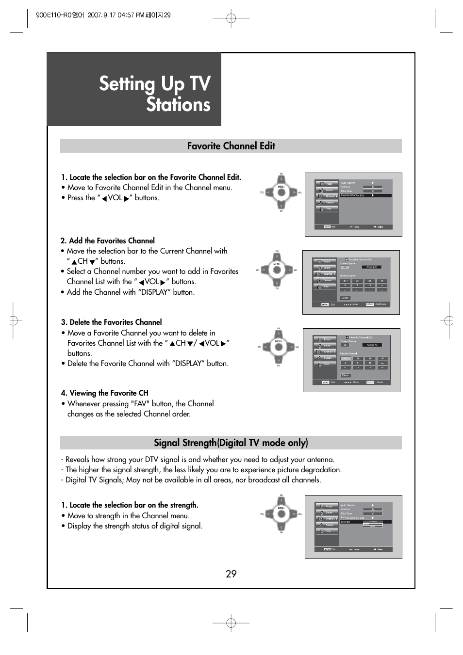 Setting up tv stations | Crosley C37HDGB User Manual | Page 31 / 61