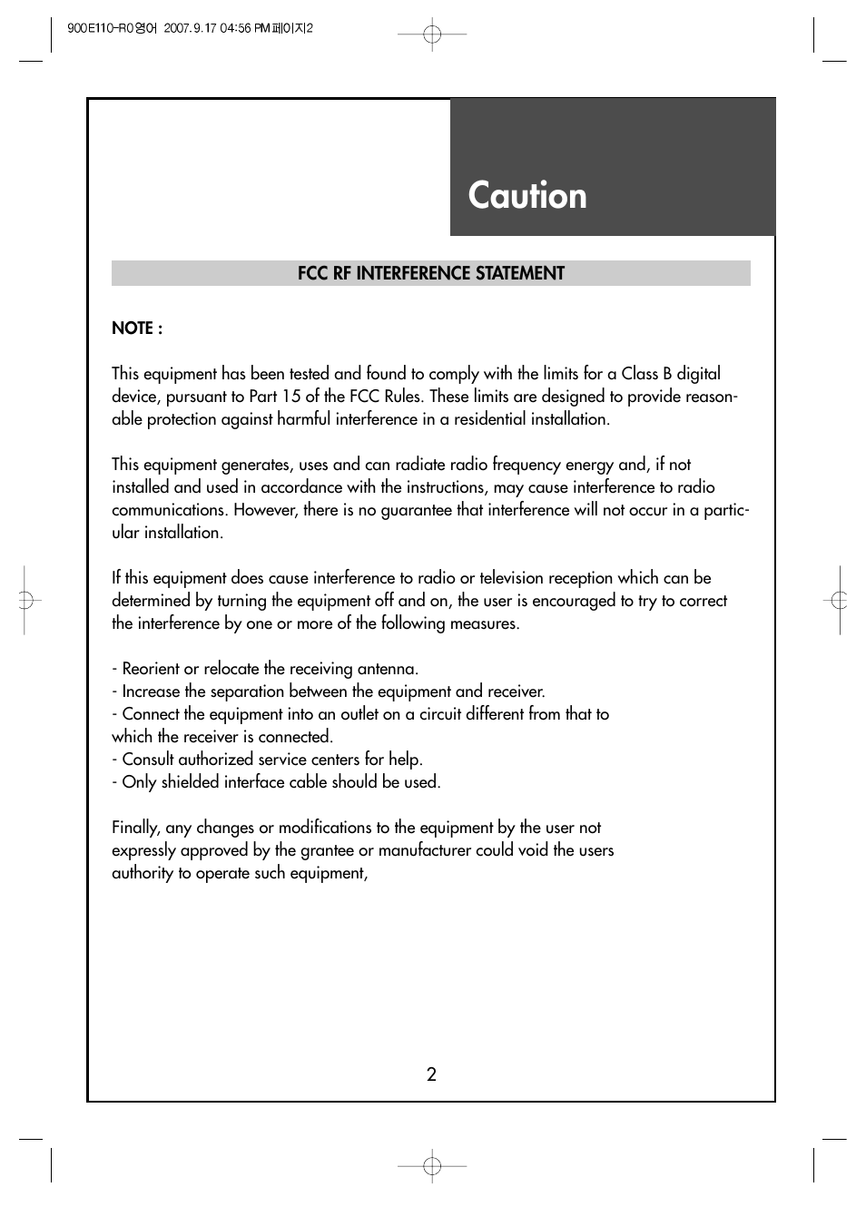 Caution | Crosley C37HDGB User Manual | Page 4 / 61