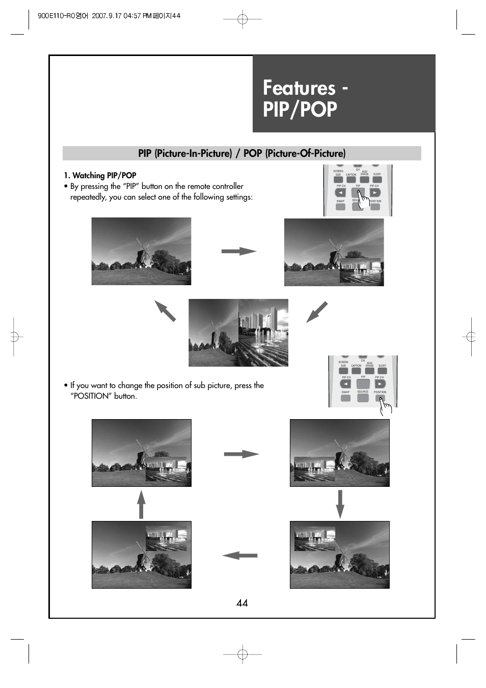 Features - pip/pop | Crosley C37HDGB User Manual | Page 46 / 61