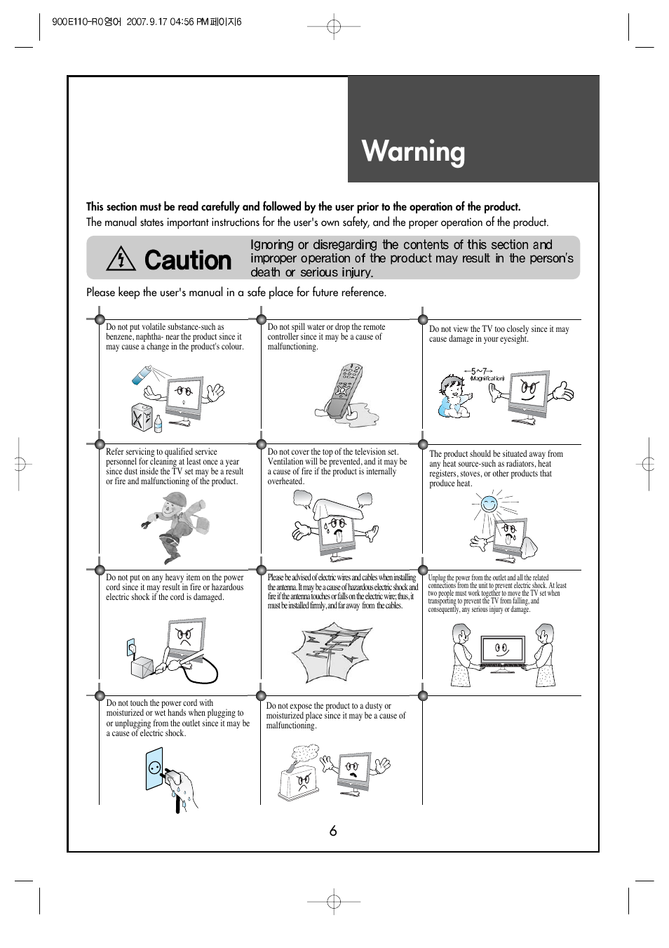 Warning | Crosley C37HDGB User Manual | Page 8 / 61