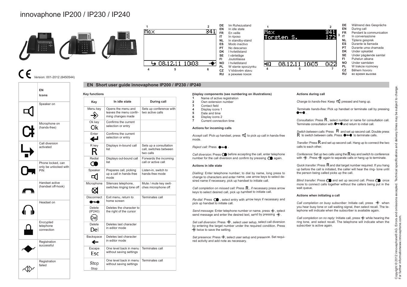 innovaphone IP200 User Manual | 1 page