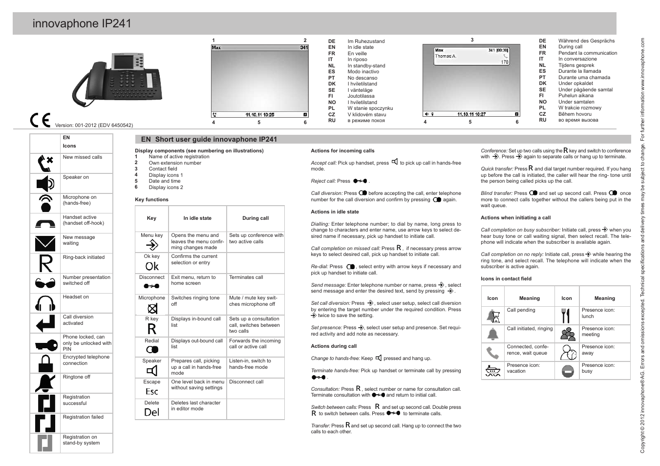 innovaphone IP241 User Manual | 1 page