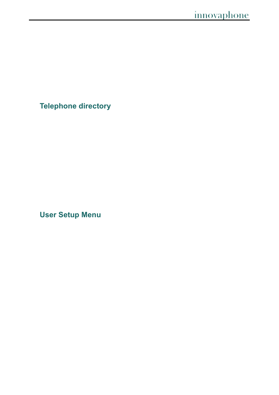 Telephone directory 4, User setup menu 5 | innovaphone IP222 User Manual | Page 17 / 28