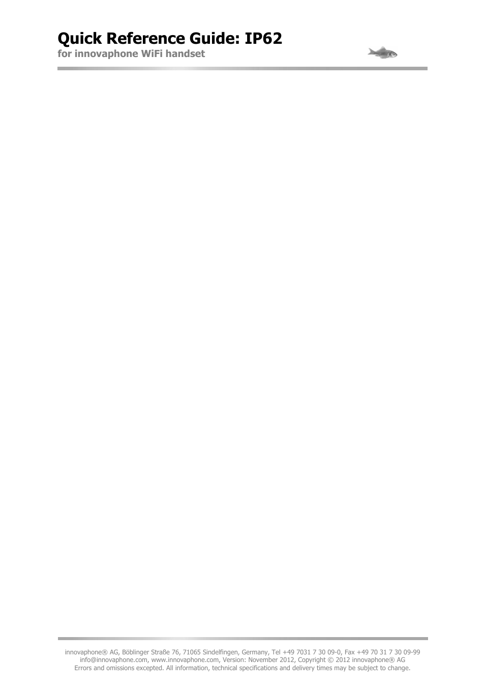 Quick reference guide: ip62 | innovaphone IP62 User Manual | Page 2 / 2