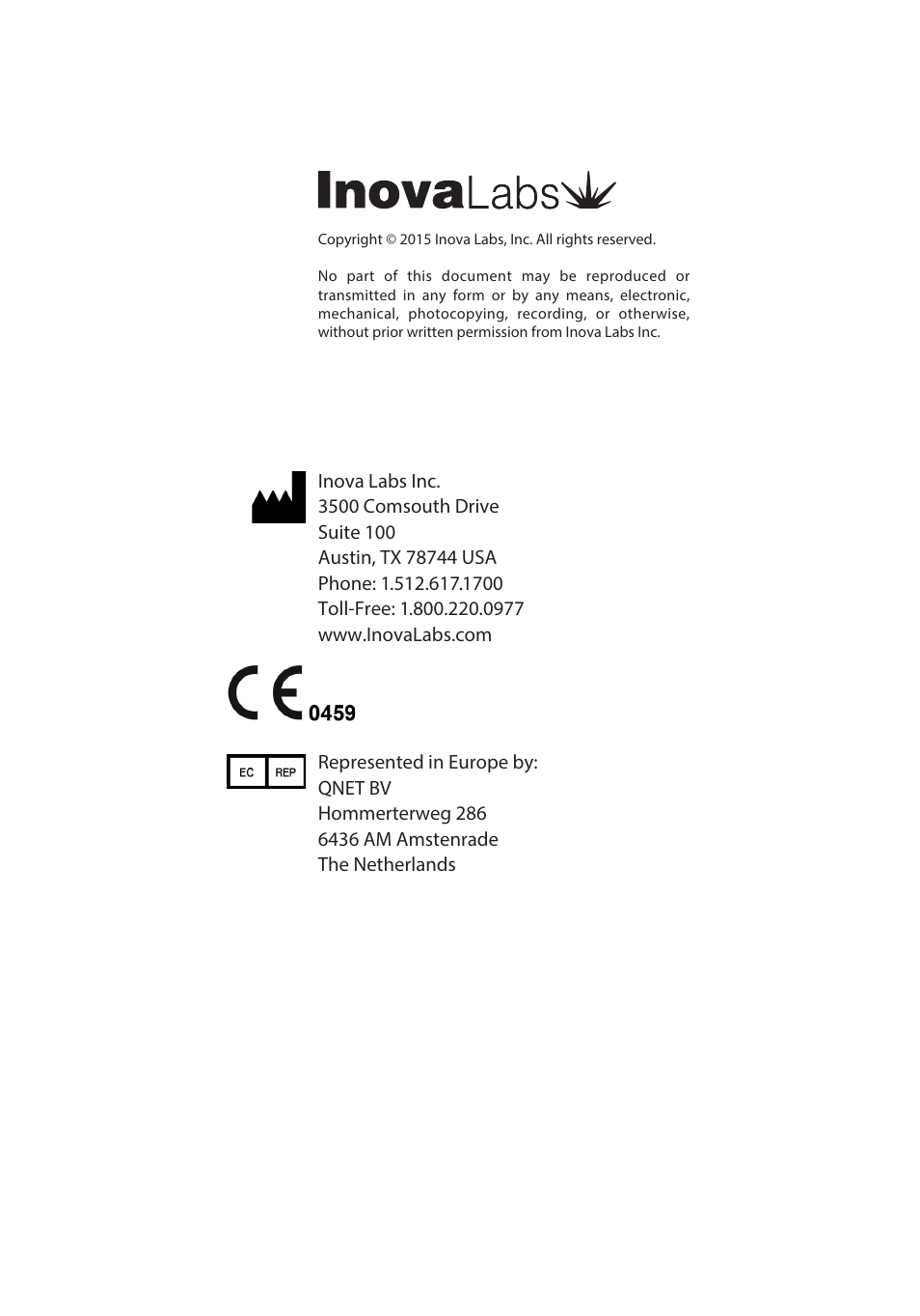 Inova Labs XYC100B-P4L User Manual | Page 2 / 32