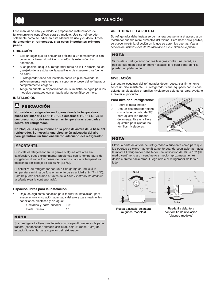 Instalación | Crosley Refrigerator Top Mount User Manual | Page 23 / 58
