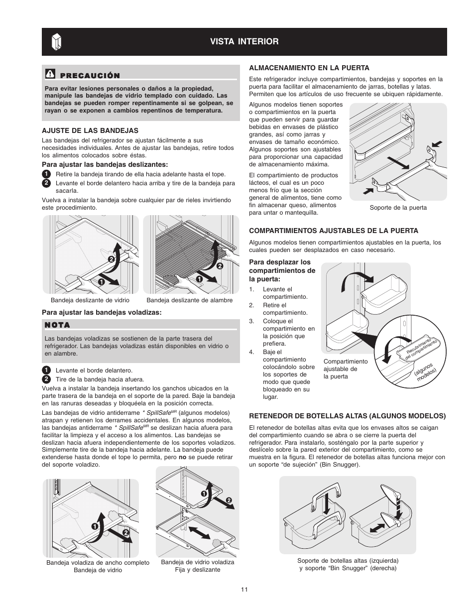 Vista interior | Crosley Refrigerator Top Mount User Manual | Page 30 / 58