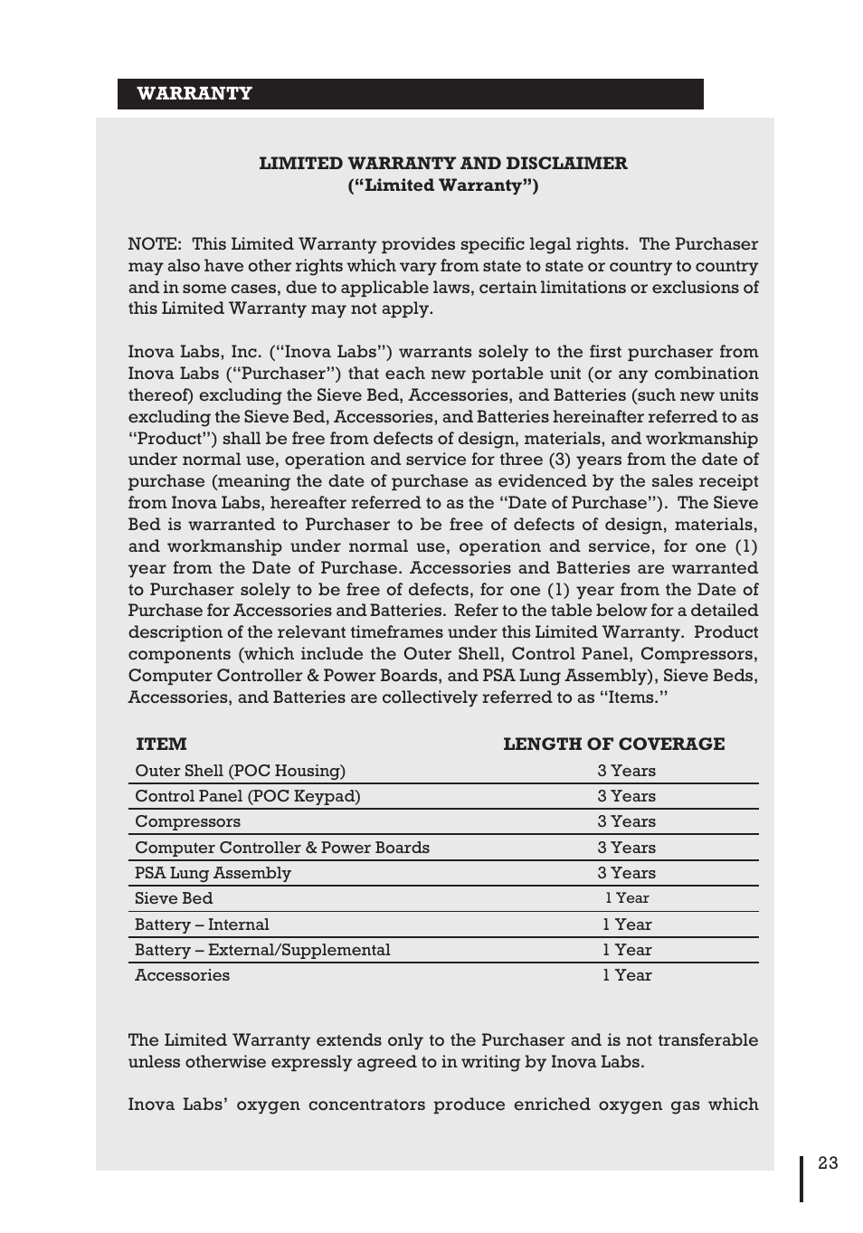 Inova Labs XYC100B-SPT User Manual | Page 25 / 32