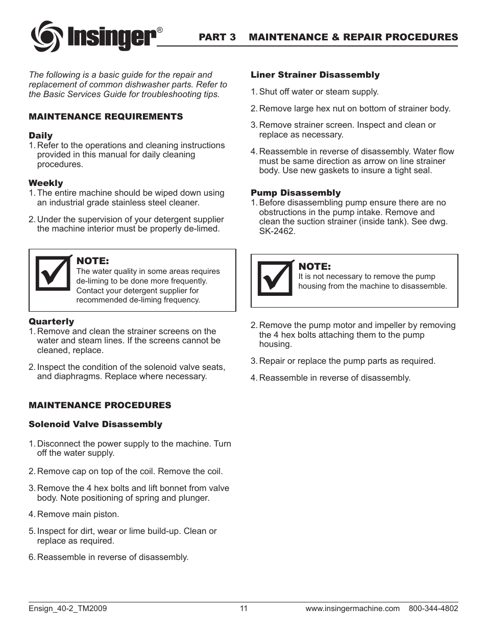 Insinger Ensign 40-2 User Manual | Page 13 / 38