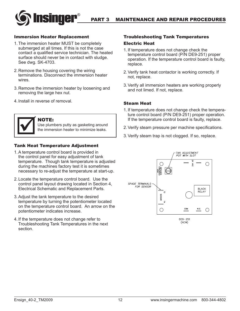 Insinger Ensign 40-2 User Manual | Page 14 / 38