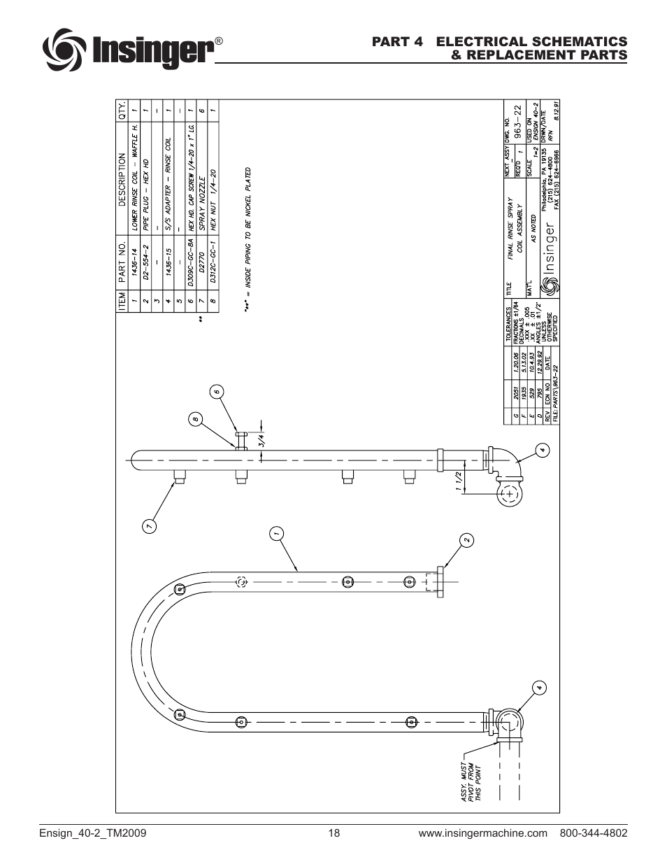 Insinger Ensign 40-2 User Manual | Page 20 / 38