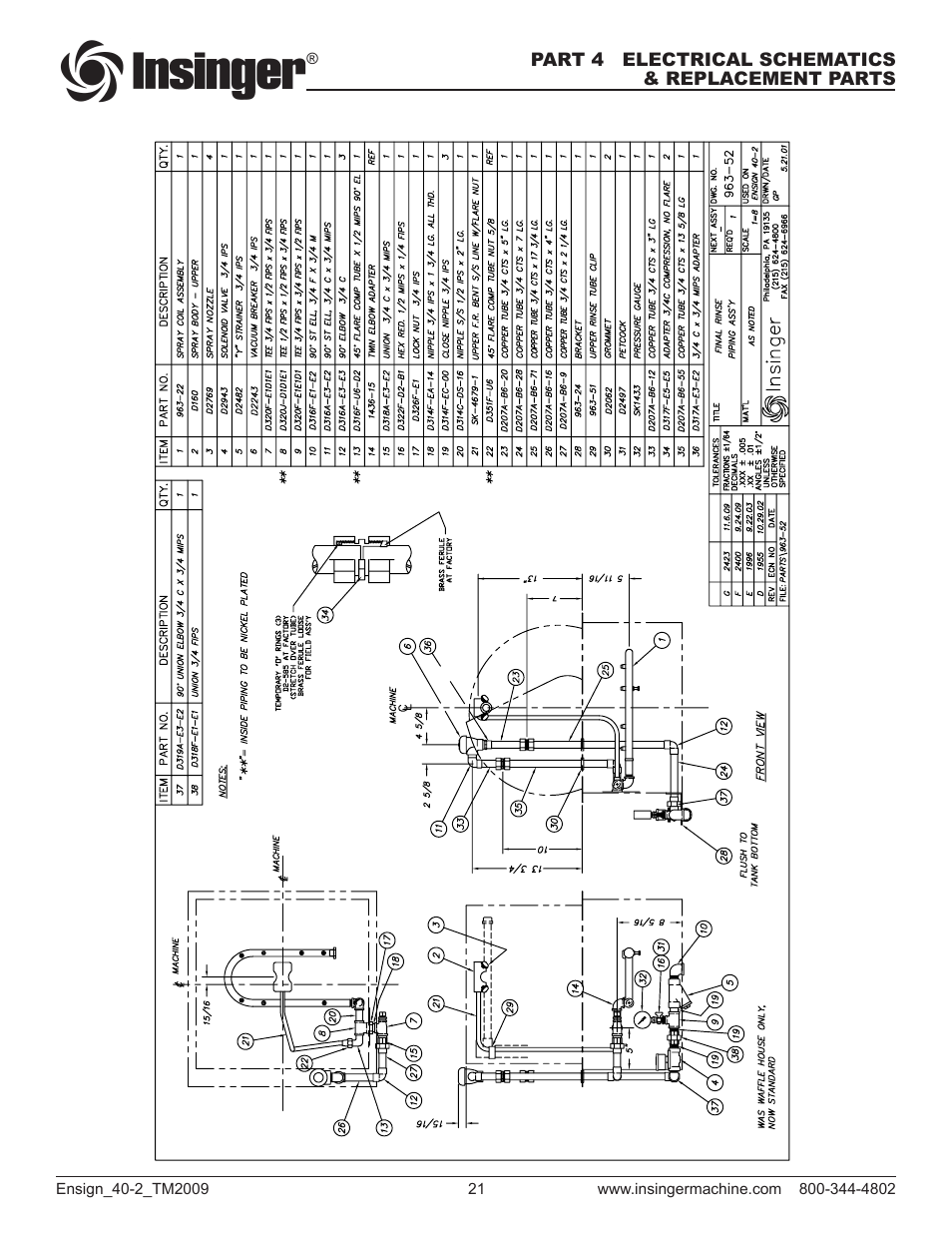 Insinger Ensign 40-2 User Manual | Page 22 / 38