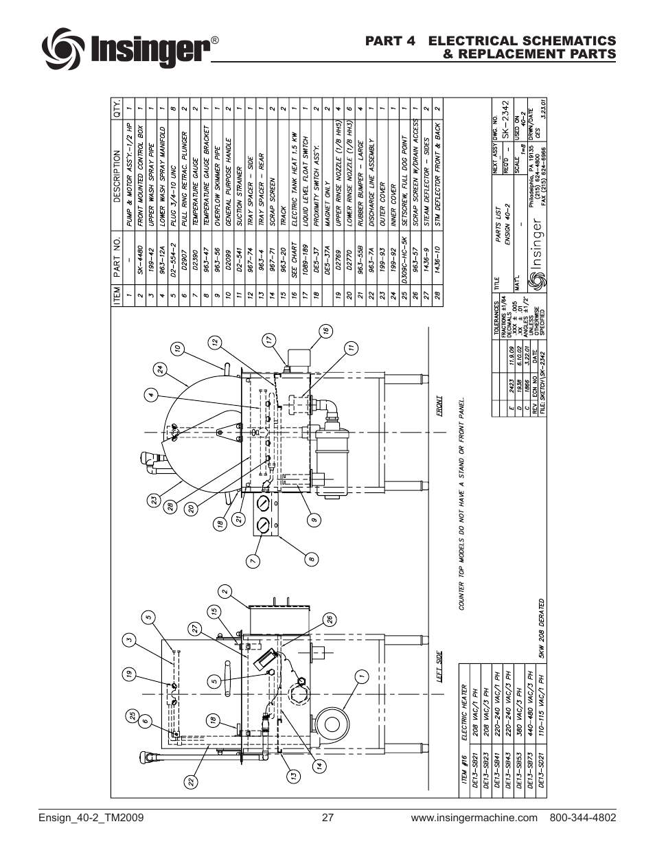 Insinger Ensign 40-2 User Manual | Page 28 / 38