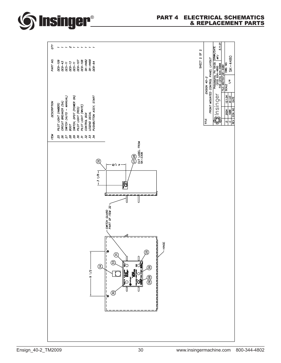 Insinger Ensign 40-2 User Manual | Page 31 / 38