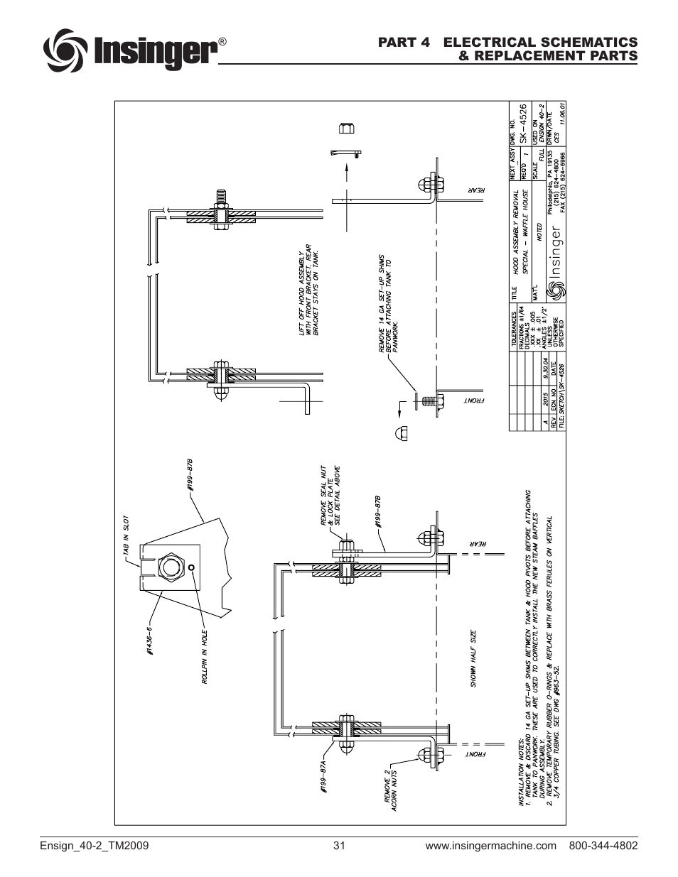 Insinger Ensign 40-2 User Manual | Page 32 / 38