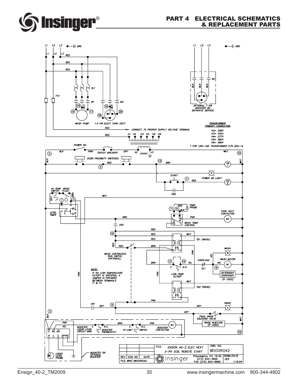 Insinger Ensign 40-2 User Manual | Page 36 / 38