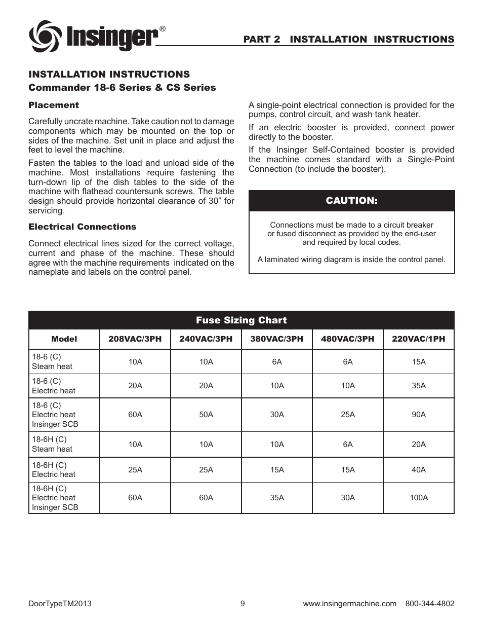 Insinger Commander 18-6 User Manual | Page 11 / 48