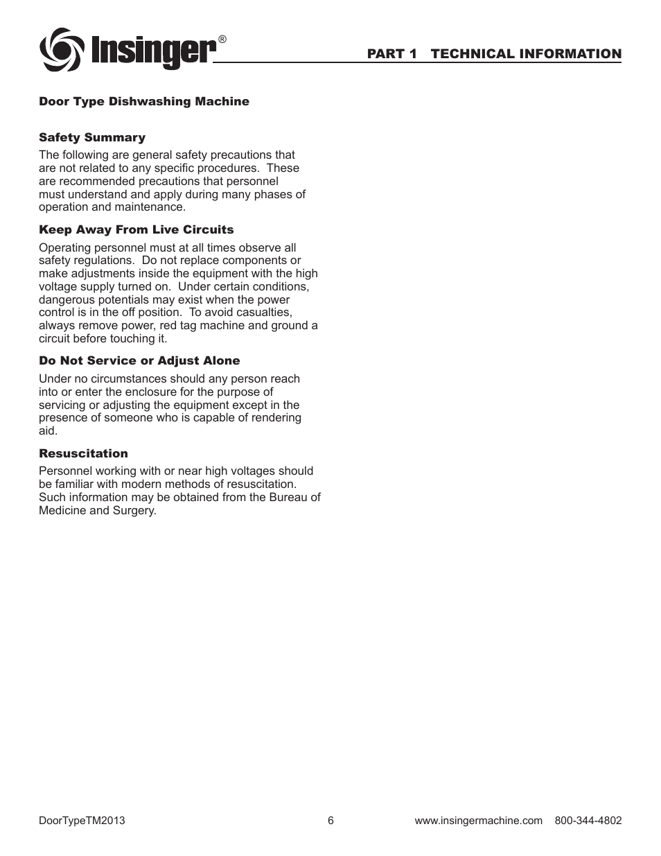 Insinger Commander 18-6 User Manual | Page 8 / 48