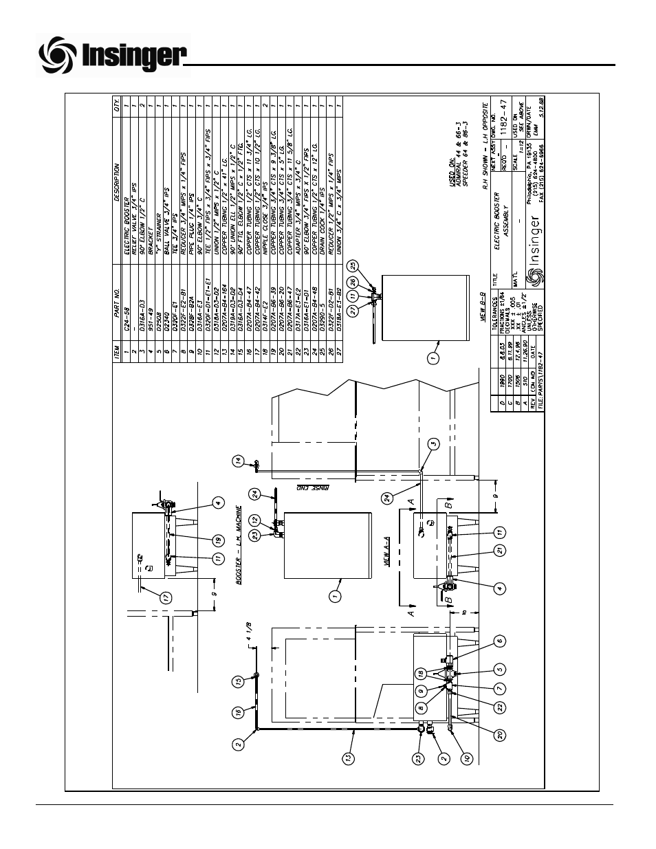 Insinger Admiral 44-4 User Manual | Page 54 / 65