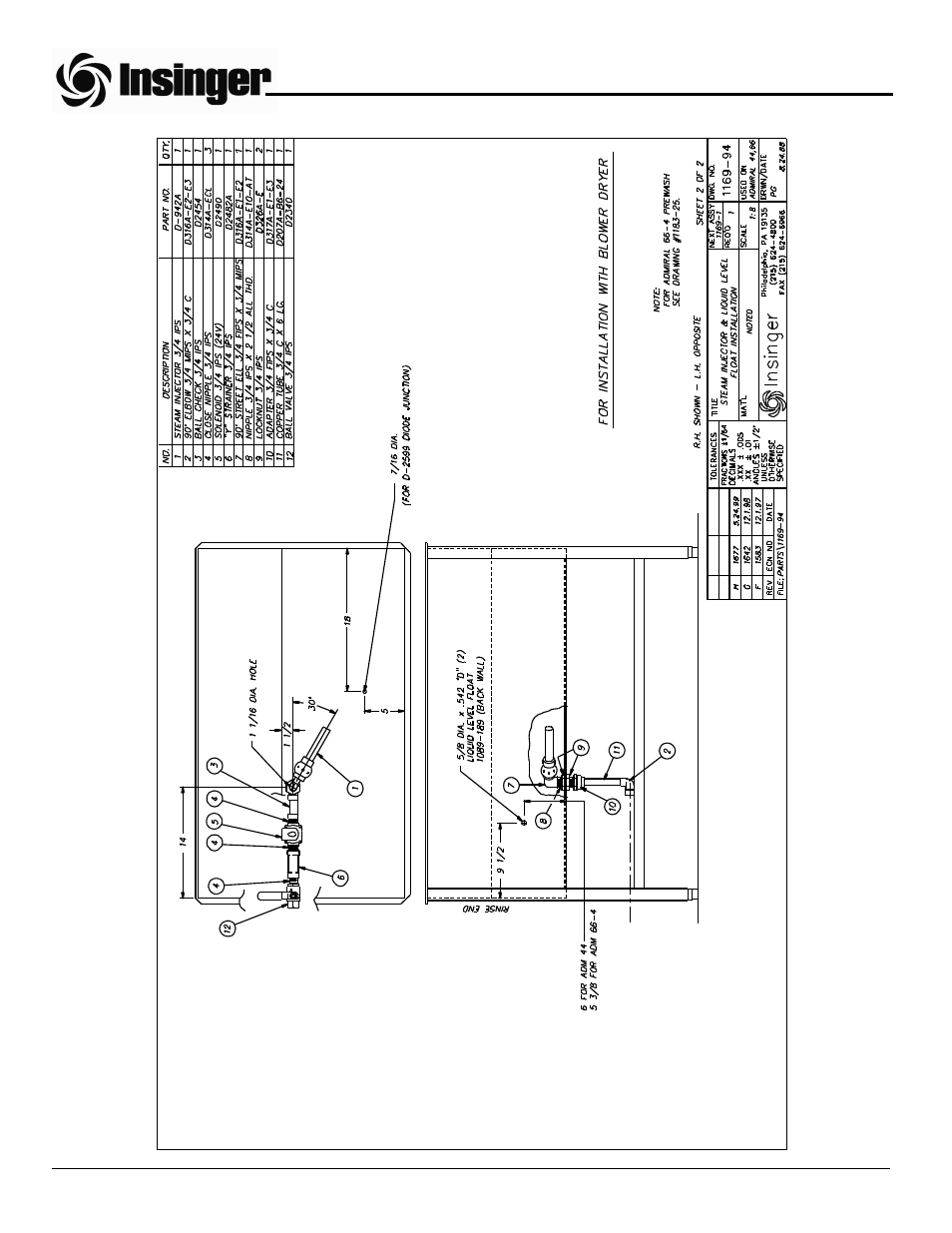 Insinger Admiral 44-4 User Manual | Page 58 / 65