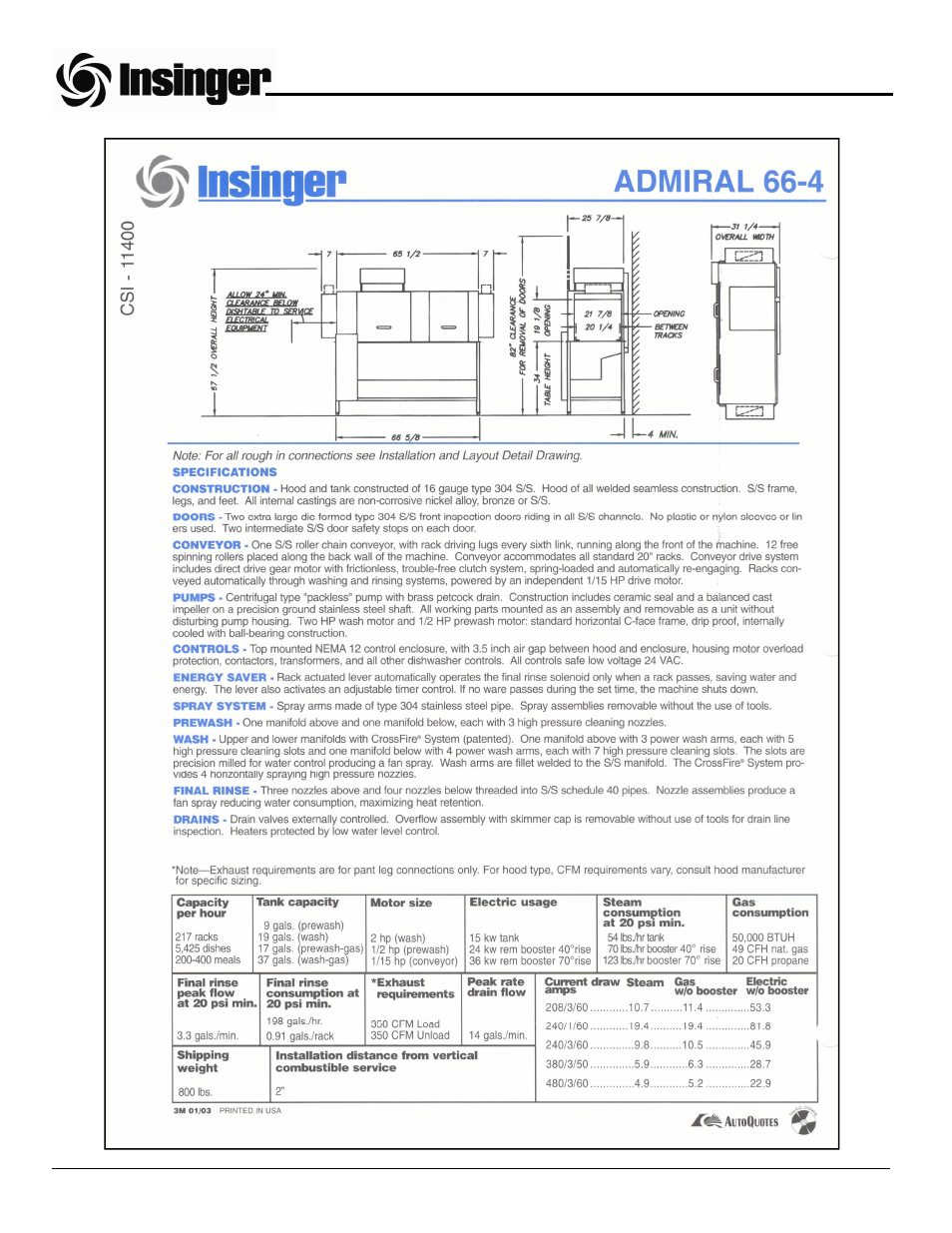 Insinger Admiral 44-4 User Manual | Page 8 / 65