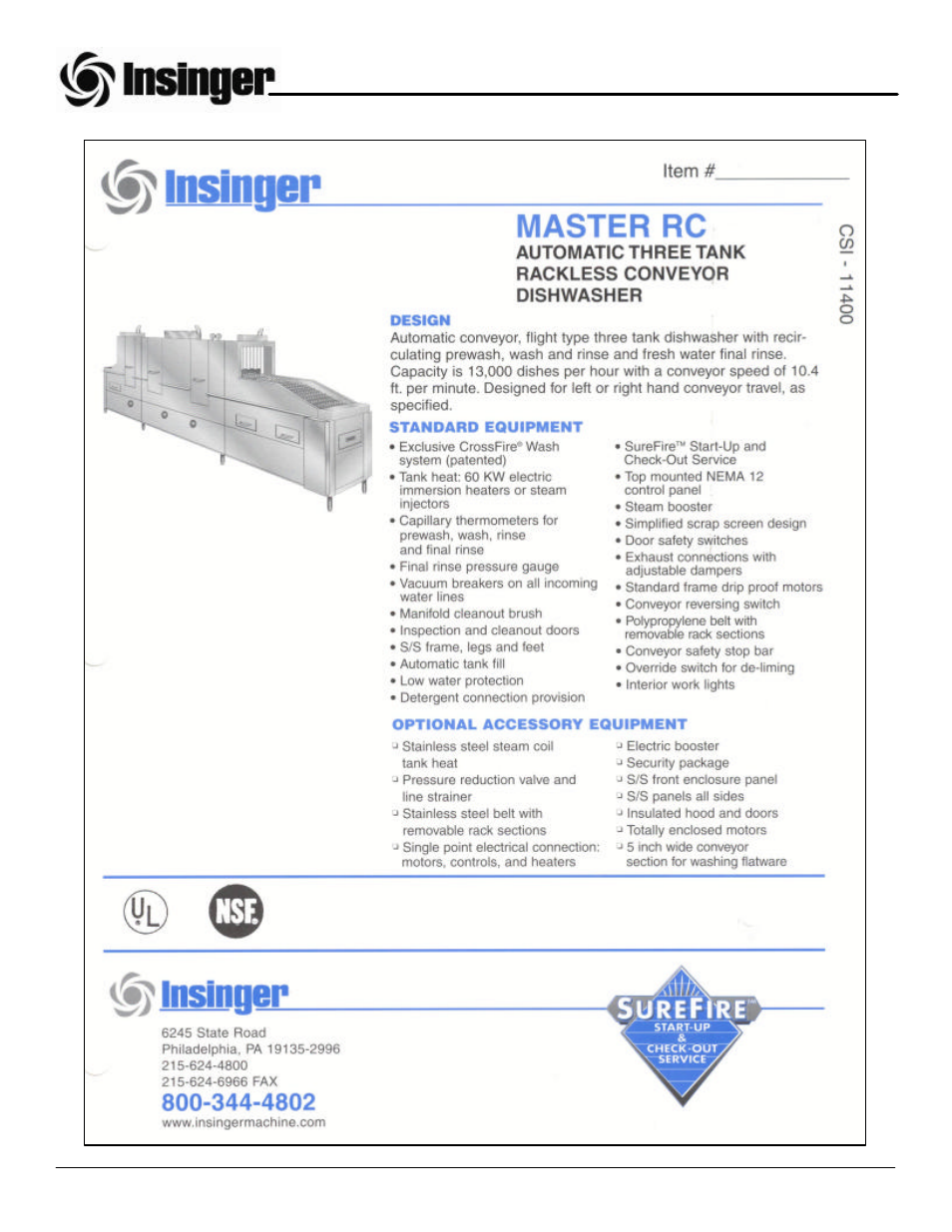 Insinger Master RC User Manual | Page 7 / 74