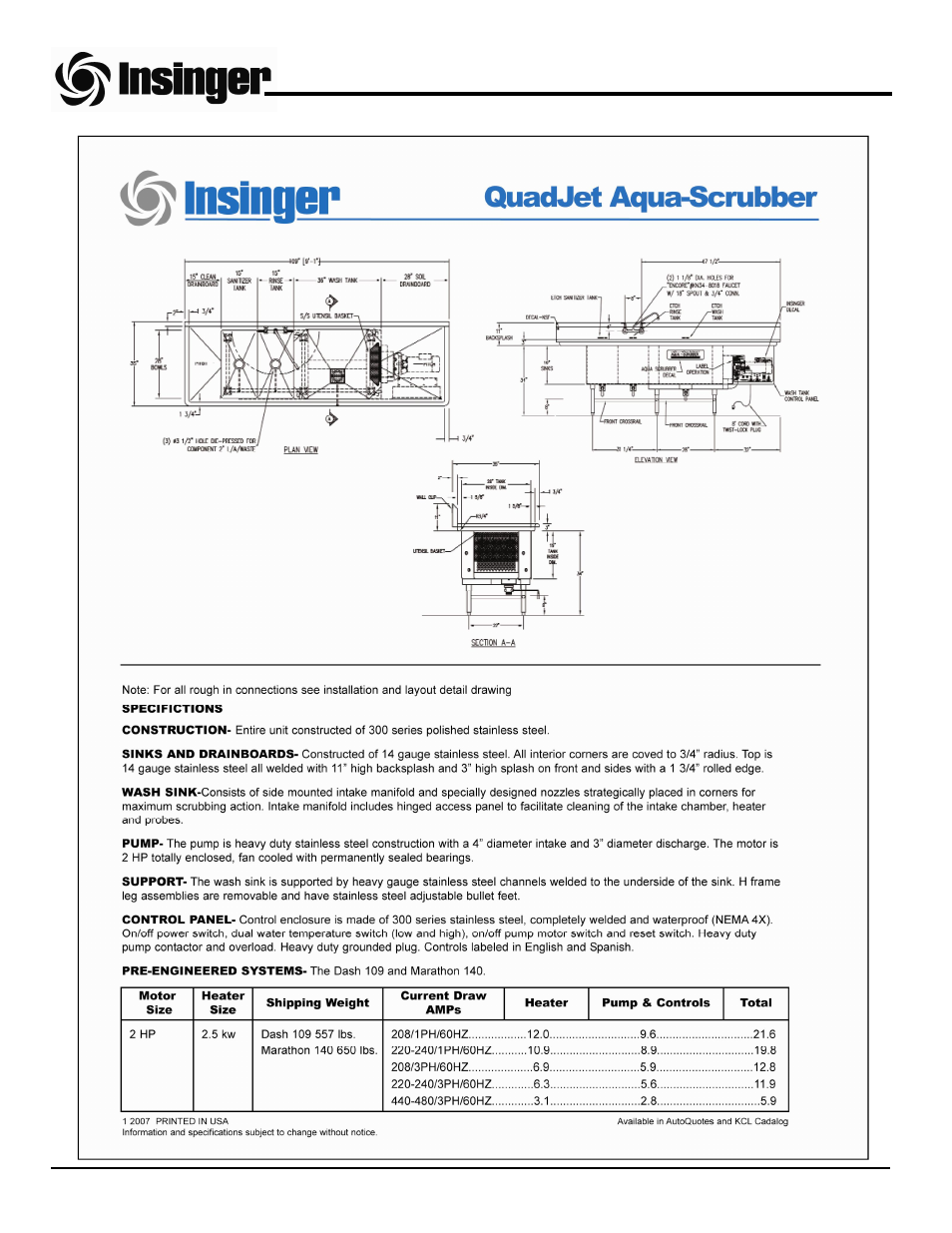 Insinger QuadJet Aqua-Scrubber User Manual | Page 4 / 30