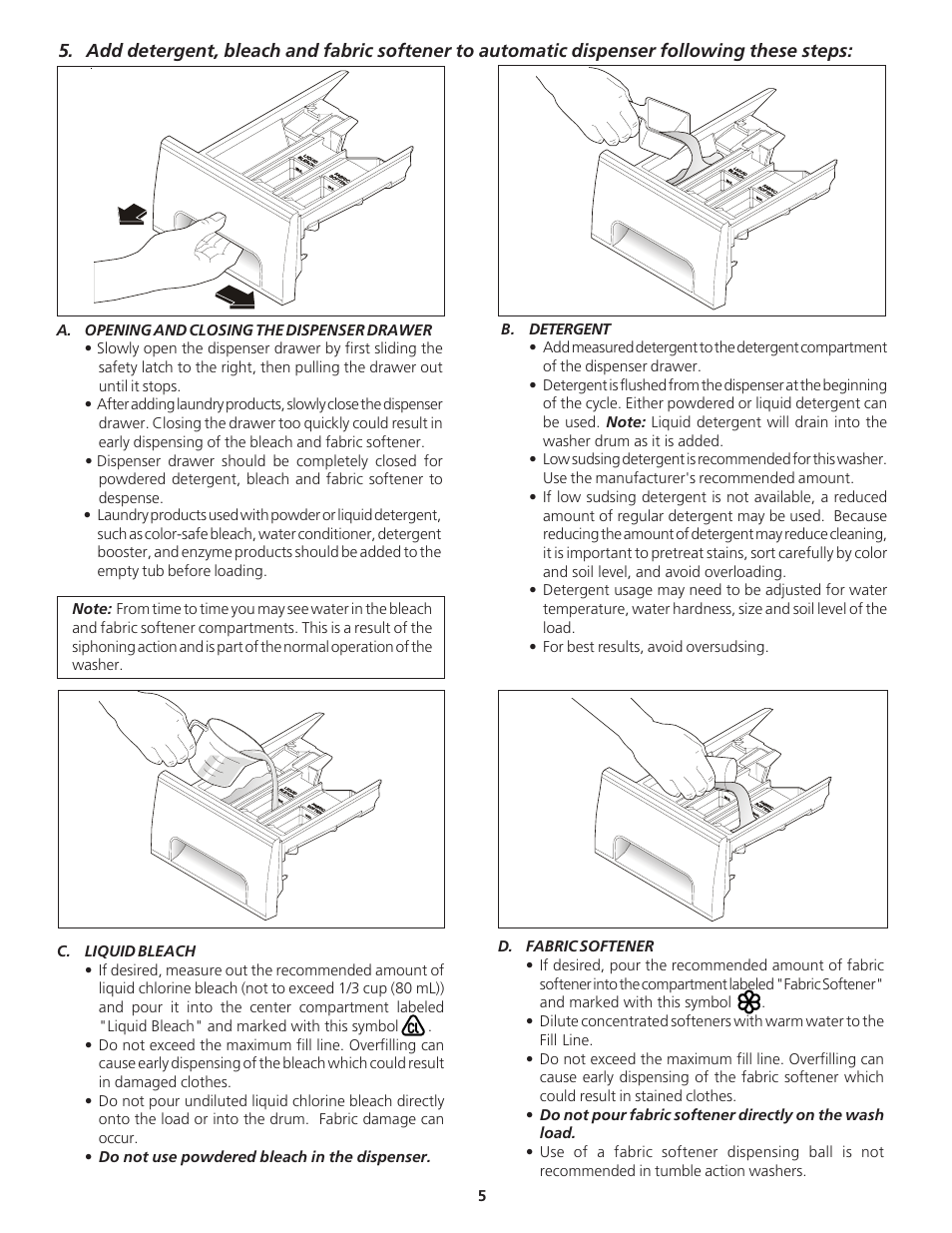 Crosley Tumble Action Laundry Center User Manual | Page 5 / 16