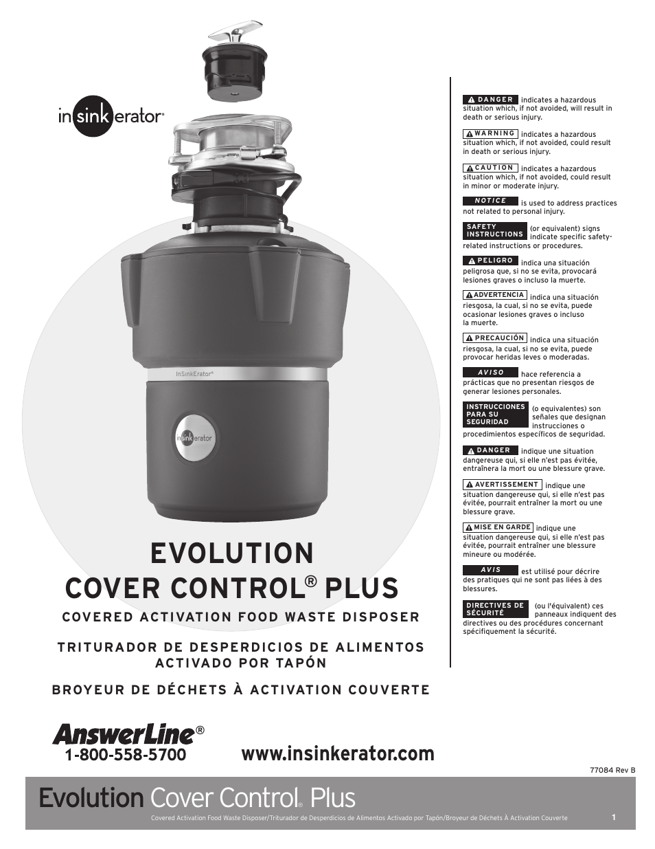 InSinkErator Evolution Cover Control Plus User Manual | 16 pages