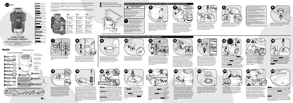 InSinkErator Evolution Kitchen Fresh User Manual | 2 pages