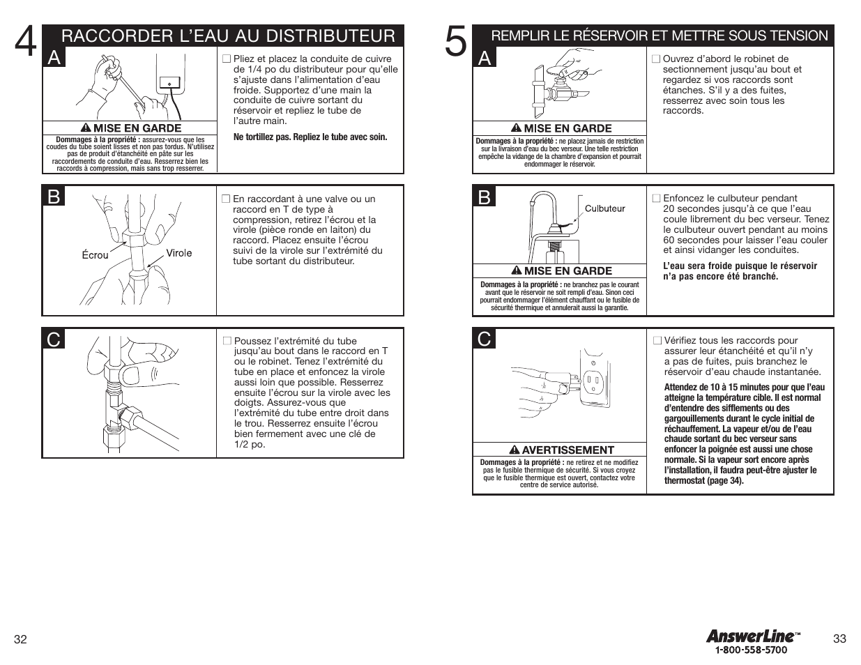 Raccorder l’eau au distributeur | InSinkErator Hot1 User Manual | Page 17 / 18