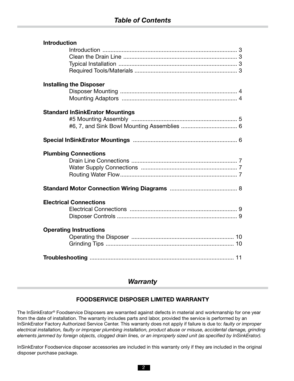 InSinkErator SS-50 User Manual | Page 2 / 11