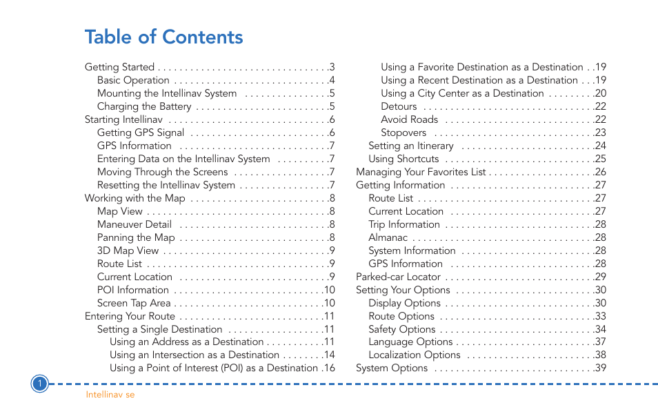 Intellinav SE User Manual | Page 3 / 60
