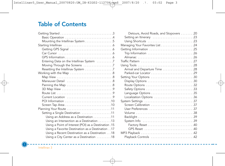 Intellinav 3 User Manual | Page 2 / 60