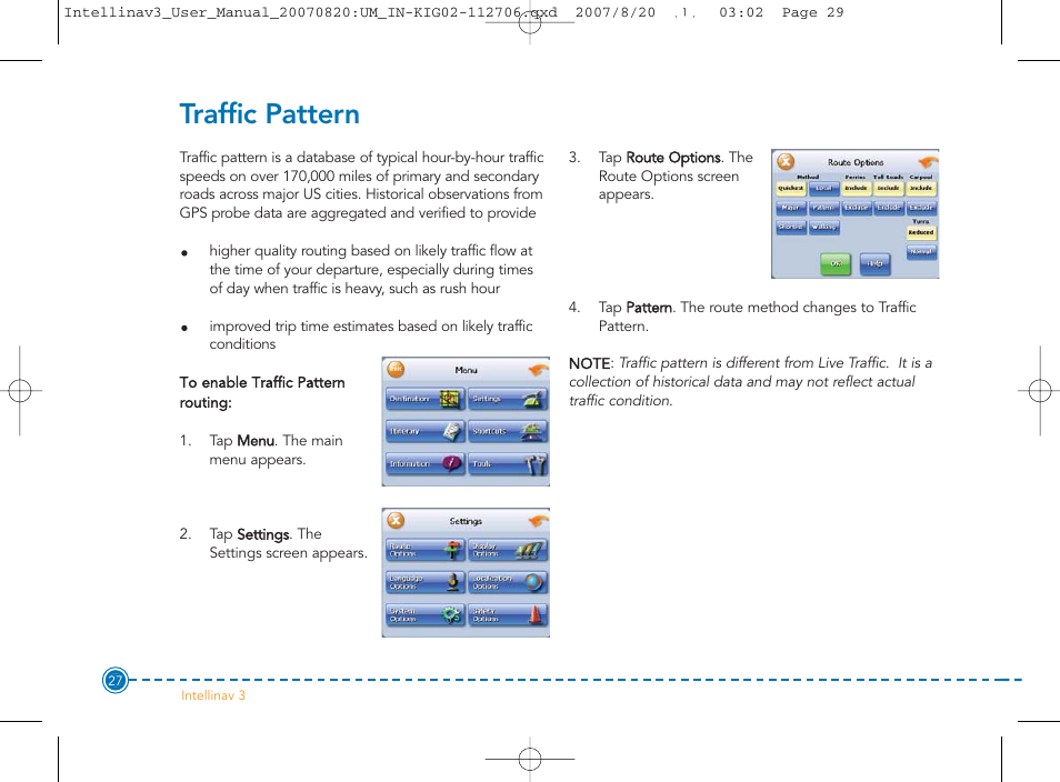 Traffic pattern | Intellinav 3 User Manual | Page 28 / 60