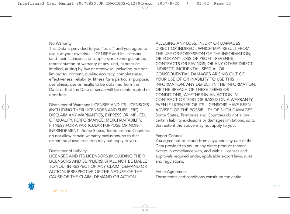Intellinav 3 User Manual | Page 52 / 60