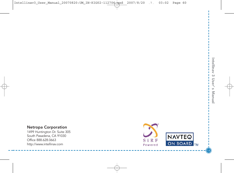 Intellinav 3 User Manual | Page 59 / 60