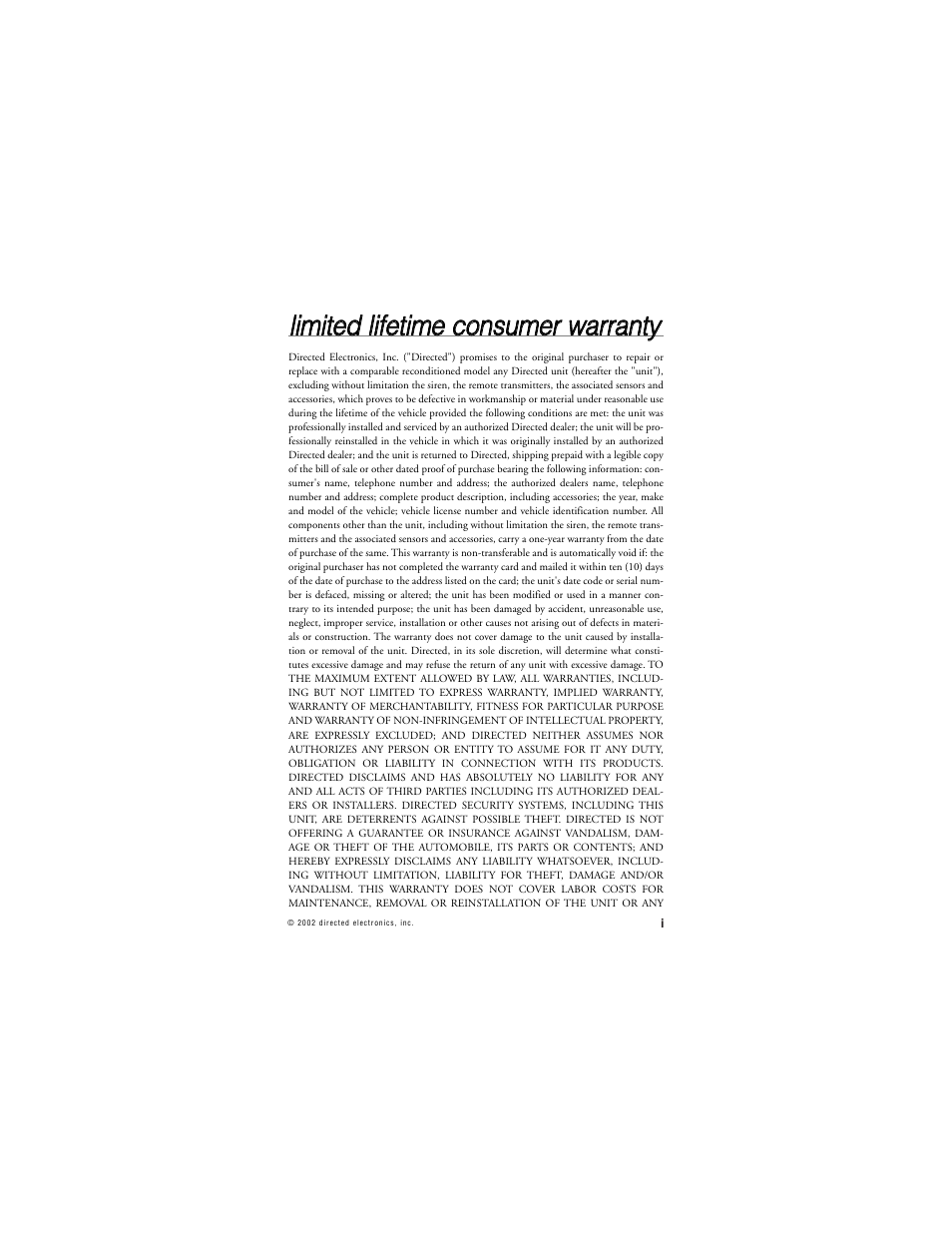 CLIFFORD RSIII User Manual | Page 2 / 53