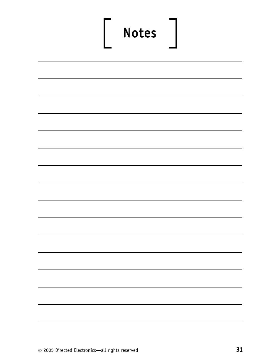 Nno otteess | CLIFFORD Model RSX1.5 User Manual | Page 34 / 38