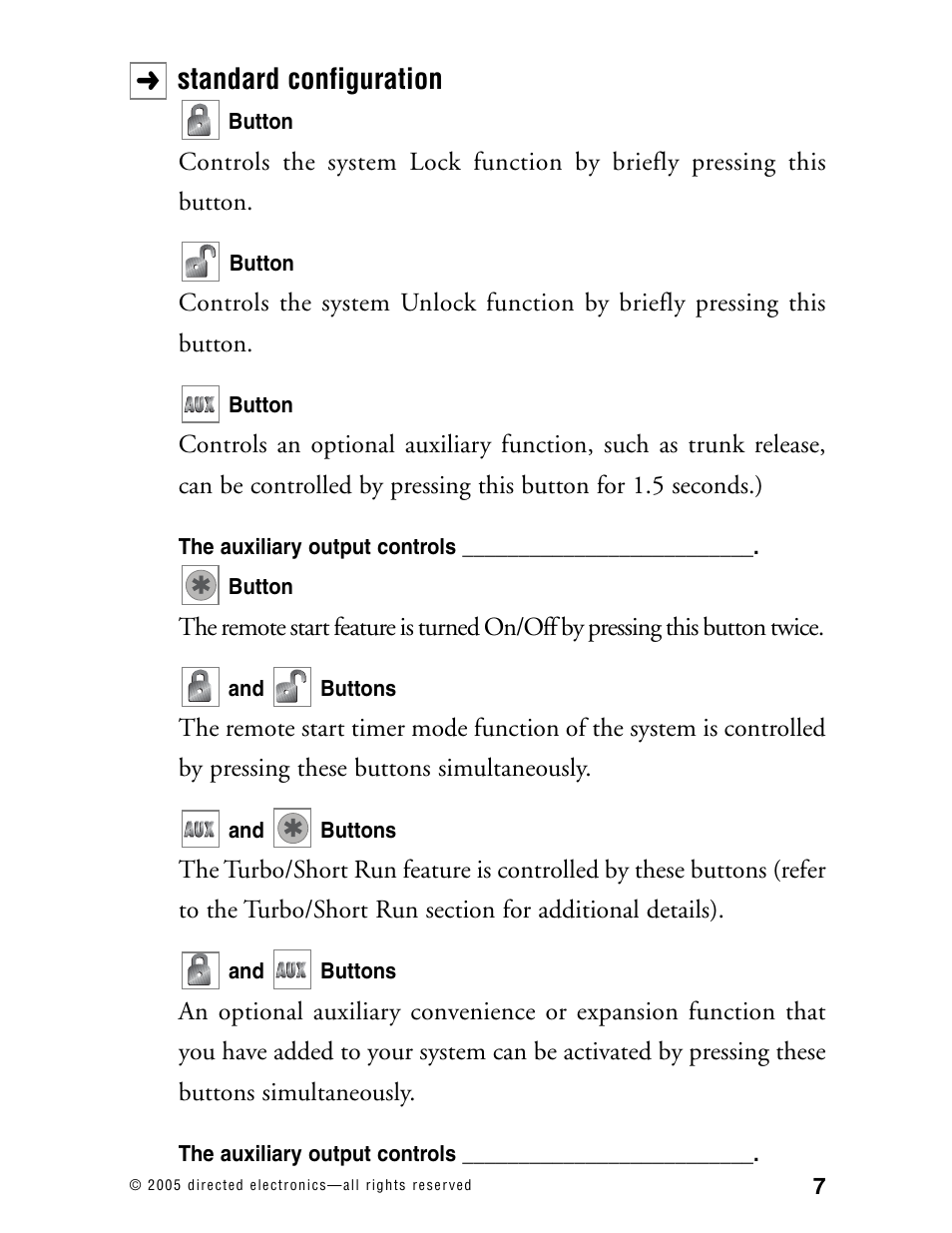 Standard configuration | CLIFFORD Model RSX1.2 User Manual | Page 10 / 39