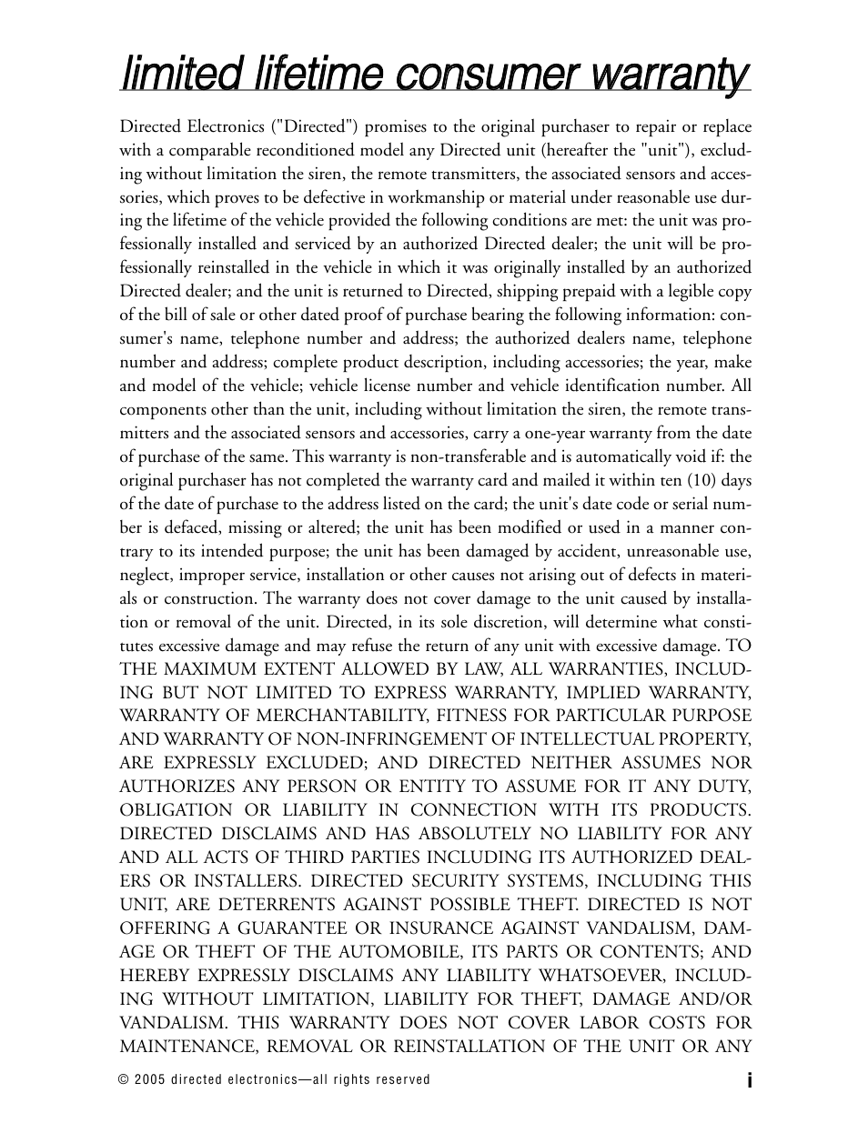 CLIFFORD Model RSX1.2 User Manual | Page 2 / 39