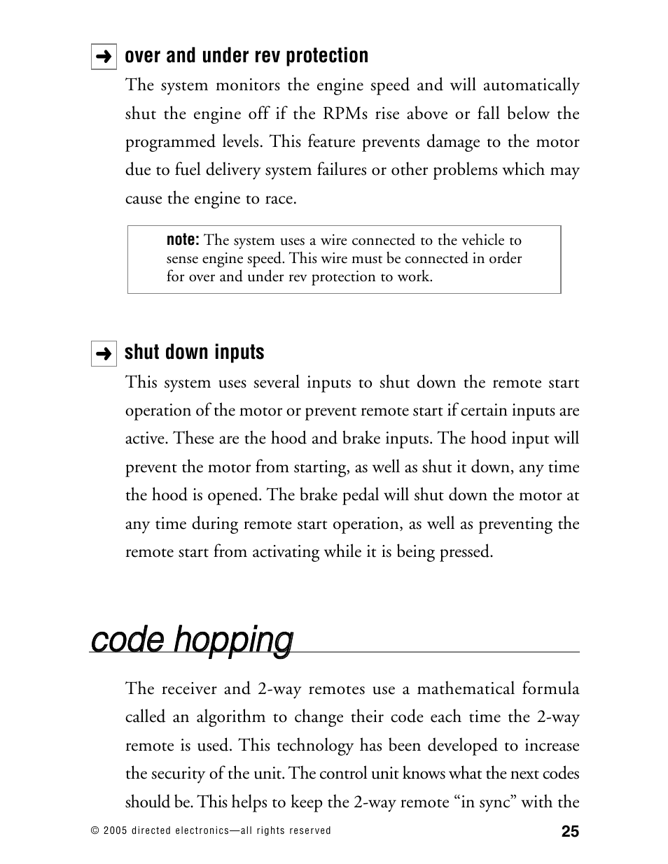 Cco od de e h ho op pp piin ng g | CLIFFORD Model RSX1.2 User Manual | Page 28 / 39