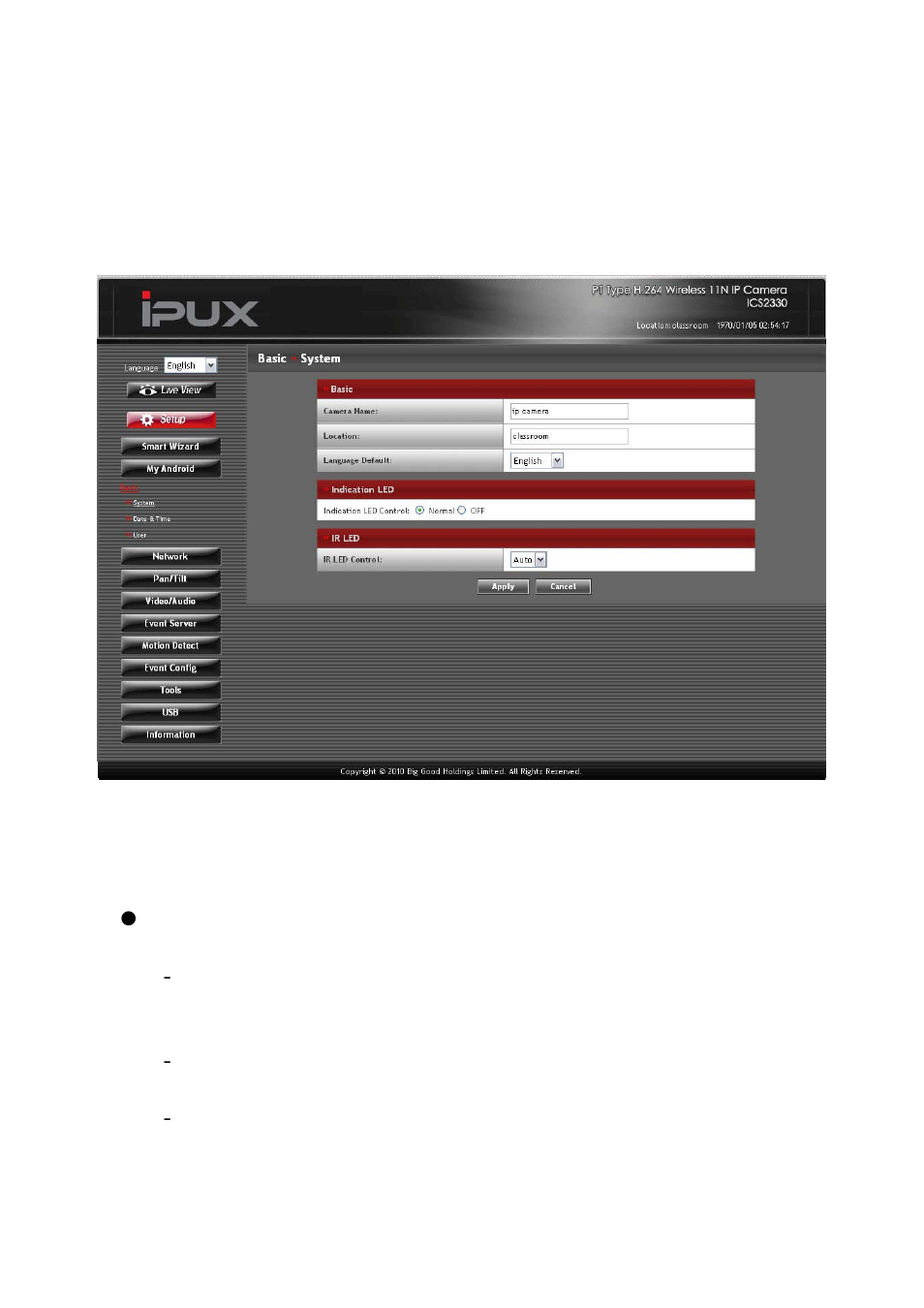 3 basic setup, 1 basic >> system | IPUX ICS2300 Advanced Installation Guide User Manual | Page 29 / 73