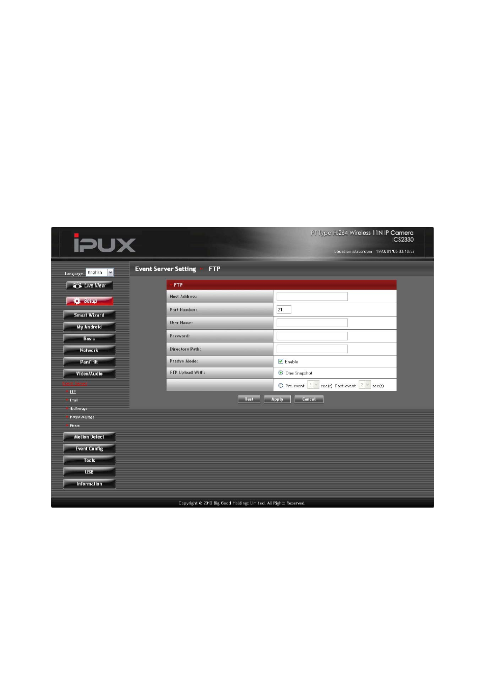 7 event server configuration | IPUX ICS2300 Advanced Installation Guide User Manual | Page 46 / 73