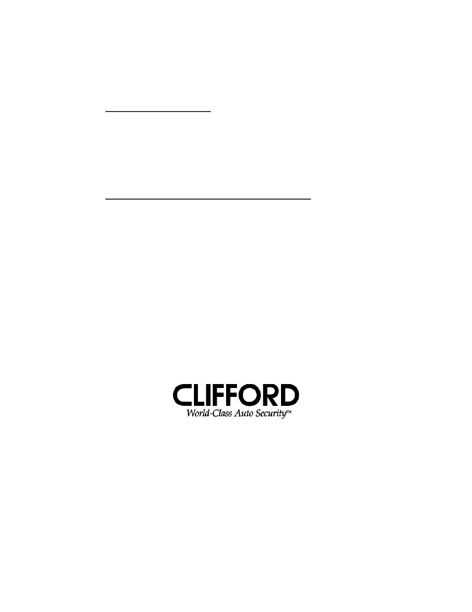 CLIFFORD SuperNova II User Manual | Page 20 / 20
