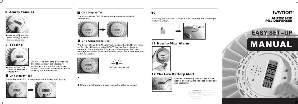 IVATION IVPILLDALL Pill Dispenser User Manual | 2 pages