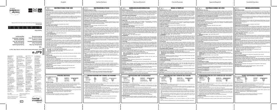 Ivoclar Vivadent 4All User Manual | 2 pages