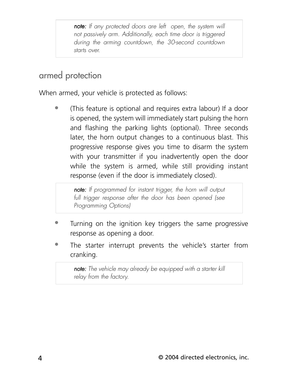 Armed protection | CLIFFORD cx-427 User Manual | Page 8 / 18