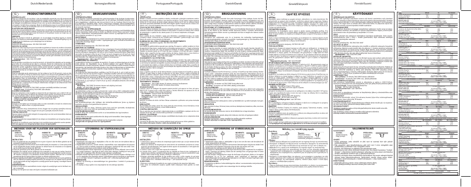 Productinformatie, Bruksanvisning, Instruções de uso | Brugsanvisning, Greek, Käyttöohjeet, Π∂™ ãƒ∏™eø, ª¤ıô‰ô˜ (-ôè) ùô ôı¤ùëûë˜ ·áˆáòó, Valumenetelmä, Udformning af støbekanalen | Ivoclar Vivadent BioUniversal PdF User Manual | Page 2 / 2