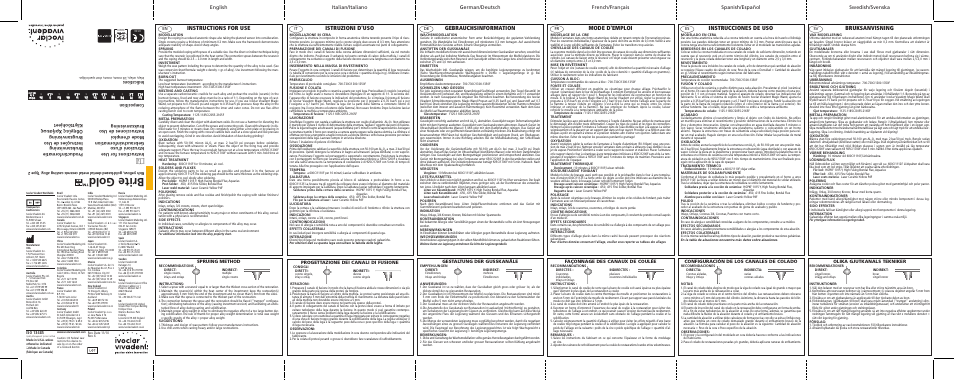 Ivoclar Vivadent Brite Gold User Manual | 2 pages